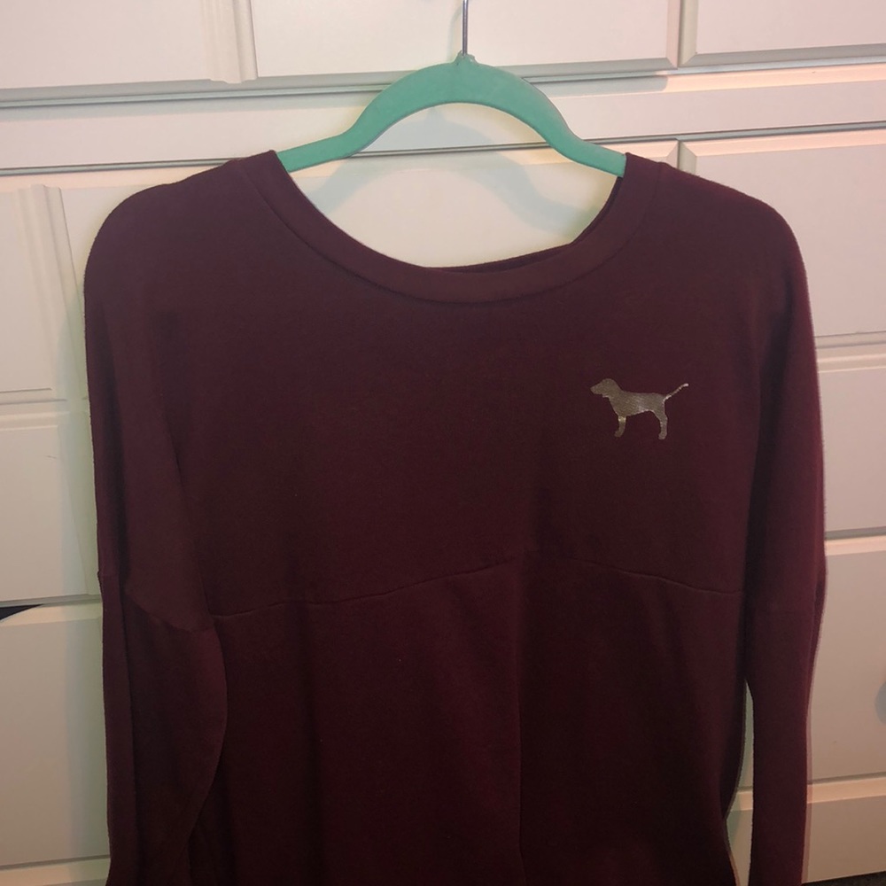 Maroon love pink long sleeve